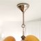Lampe à Suspension Mid-Century en Verre Orange et Métal Chromé, 1950s 14