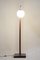 Early 20th Century Czech Floor Lamp in Milk Glass, Oak and Chrome, 1930s 11