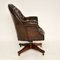 Antique Victorian Style Leather Swivel Desk Chair 9