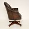 Antique Victorian Style Leather Swivel Desk Chair, Image 9