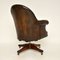 Antique Victorian Style Leather Swivel Desk Chair, Image 10