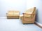 Mid-Century Ledersofa Set, 1970er, 5er Set 9