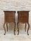 Louis XV Style Walnut Nightstands with Marble Top, 1930s, Set of 2 12