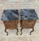 Louis XV Style Walnut Nightstands with Marble Top, 1930s, Set of 2, Image 5