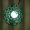 Small Mid-Century Modern Green Bubble Glass and Chromed Metal Table Lamp 8