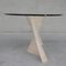 Mid-Century Italian Flowing Travertine and Glass Dining Table 1