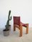 Monk Chairs in Leather and Wood by Tobia & Afra Scarpa, Set of 4, Image 8