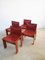 Monk Stühle aus Leder & Holz von Tobia & Afra Scarpa, 4er Set 2