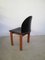 Italian Black Leather and Solid Wood Chairs from Mobil Girgi, 1970s, Set of 4 11