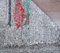 Alfombra de pasillo Oushak Kilim turca vintage de lana gris hecha a mano, Imagen 4