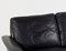 Small Danish Two Seater Black Leather Sofa, 1960s 5