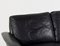 Small Danish Two Seater Black Leather Sofa, 1960s, Image 5