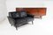 Small Danish Two Seater Black Leather Sofa, 1960s, Image 16