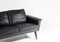 Small Danish Two Seater Black Leather Sofa, 1960s 3