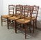 French Dining Chairs with Rush Seats and Baluster Backs, Late 19th Century, Set of 6 3