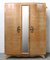 Elm Armoire with Full Length Mirror, France, 1940s 1