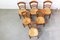 French Rustic Dining Chairs with Rush Seats & Ladder Backs, Early 20th Century, Set of 6 6