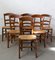 French Rustic Dining Chairs with Rush Seats & Ladder Backs, Early 20th Century, Set of 6 11