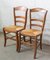 Französische rustikale Esszimmerstühle mit geflochtenen Sitzen & Leiterlehnen, frühes 20. Jh., 6er Set 9