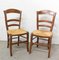 French Rustic Dining Chairs with Rush Seats & Ladder Backs, Early 20th Century, Set of 6 1