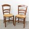 French Rustic Dining Chairs with Rush Seats & Ladder Backs, Early 20th Century, Set of 6, Image 1