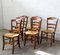 Französische rustikale Esszimmerstühle mit geflochtenen Sitzen & Leiterlehnen, frühes 20. Jh., 6er Set 5