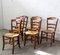 French Rustic Dining Chairs with Rush Seats & Ladder Backs, Early 20th Century, Set of 6 5