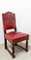 Mid-Century Spanish Dining Chairs in Aniline Red Leather with Studs, Set of 6 1