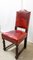 Mid-Century Spanish Dining Chairs in Aniline Red Leather with Studs, Set of 6 9