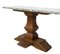 French Console Table in Oak with Marble Top, Mid-20th Century, Image 5