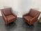 Armchairs in Leatherette, Italy, 1950s, Set of 2 3