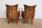 Armchairs and Chippendale Table in Solid Beech, 1950s, Set of 3 17