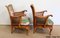 Armchairs and Chippendale Table in Solid Beech, 1950s, Set of 3, Image 15