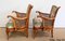 Armchairs and Chippendale Table in Solid Beech, 1950s, Set of 3, Image 16