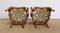 Armchairs and Chippendale Table in Solid Beech, 1950s, Set of 3, Image 32