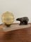 Vintage French Art Deco Bronze Bear Table Lamp with Marble Base, France, 1930s, Image 4