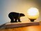 Vintage French Art Deco Bronze Bear Table Lamp with Marble Base, France, 1930s, Image 2