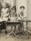 Drumming Kids, Black & White Photograph on Wooden Board, 1940s 7