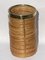 Mid-Century Rattan, Wicker, Bamboo & Brass Umbrella Stand or Basket, Image 7