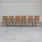 Mid-Century French Rush Dining Chairs, Set of 6, Image 13