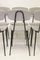Mid-Century Chairs with Tubular Metal Base & Light Gray Fabric, Set of 6 6