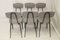 Mid-Century Chairs with Tubular Metal Base & Light Gray Fabric, Set of 6 10