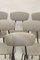 Mid-Century Chairs with Tubular Metal Base & Light Gray Fabric, Set of 6 13