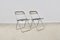 Plia Folding Chairs by Giancarlo Piretti for Castelli, 1970s, Set of 2, Image 1