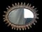Oval Oak Leaf Sun Mirror, 1950s 7