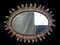 Oval Oak Leaf Sun Mirror, 1950s, Image 7