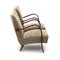 Armchairs with Curved Wood Armrests, 1940s, Set of 2, Image 6