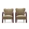 Armchairs with Curved Wood Armrests, 1940s, Set of 2, Image 1