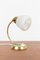 Tiny Copper Table Lamp with Original Glass Shade, 1950s, Image 3