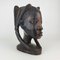 Vintage Ebony Wood Head Sculptures, Africa, 1970s, Set of 2 9